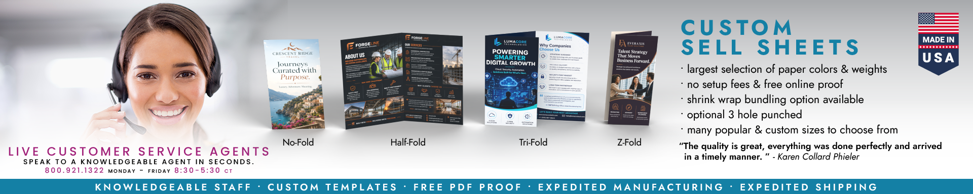Custom Sell Sheets
