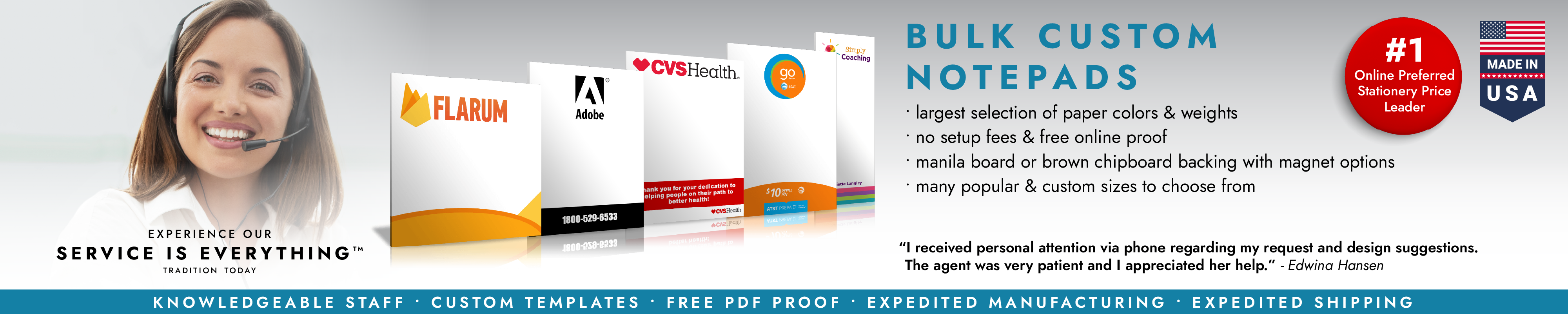 Bulk Custom Notepads