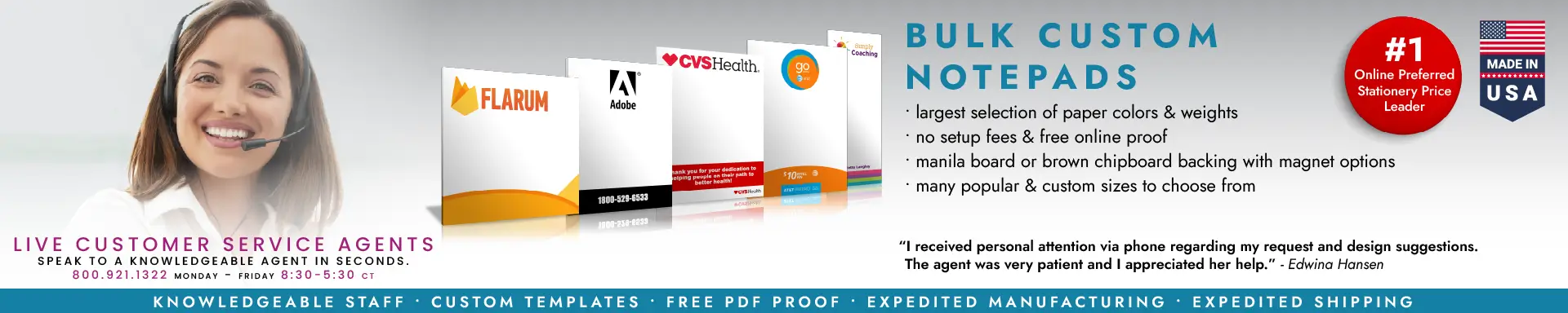 Bulk Custom Notepads