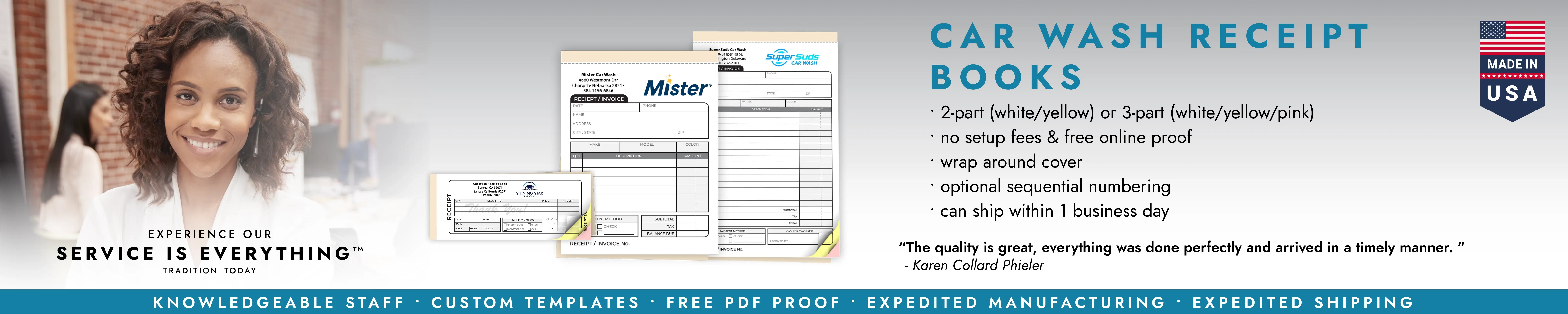 Car Wash Receipt Books