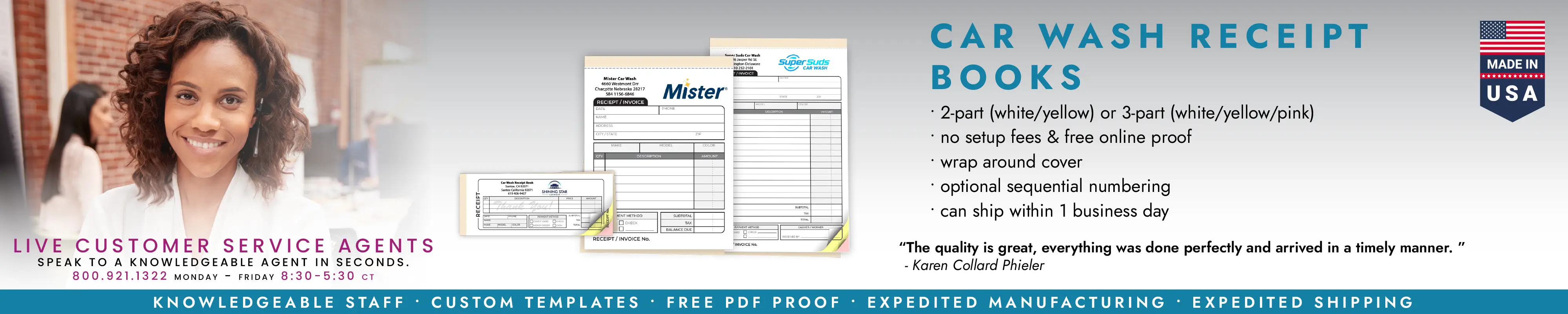 Car Wash Receipt Books