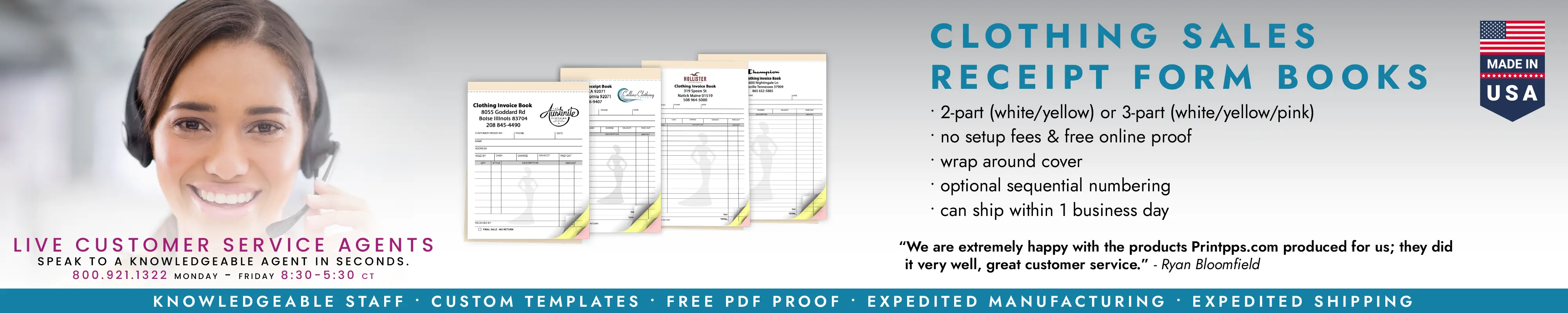 Clothing Sales Receipt Form Books