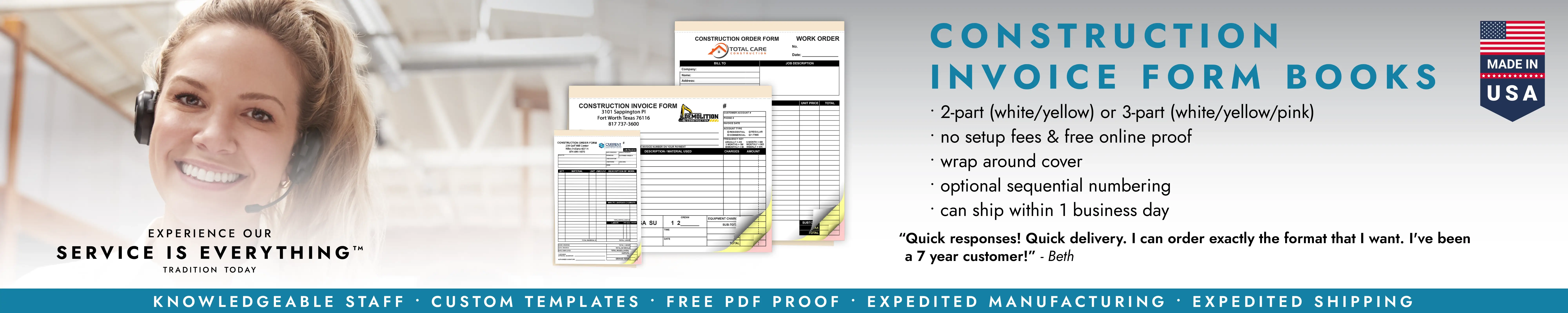 Construction Invoice Form Books