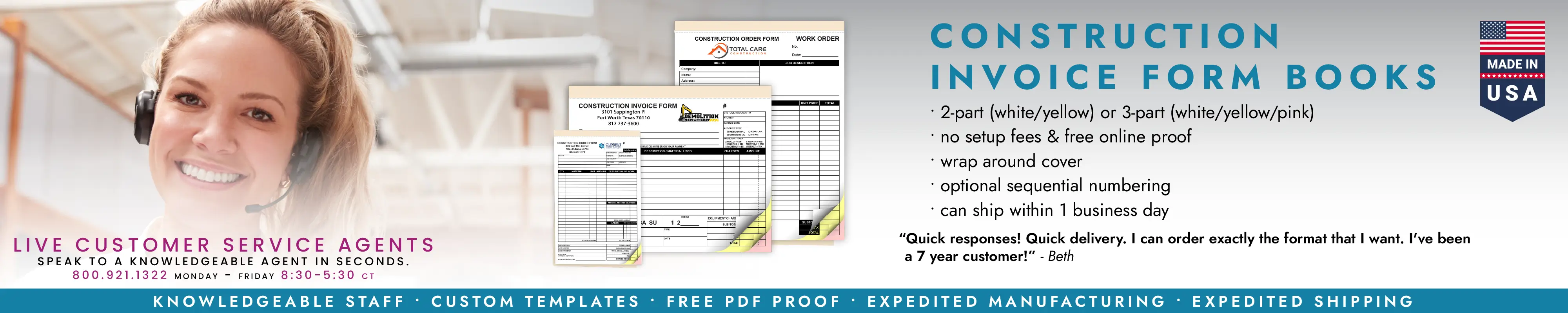 Construction Invoice Form Books