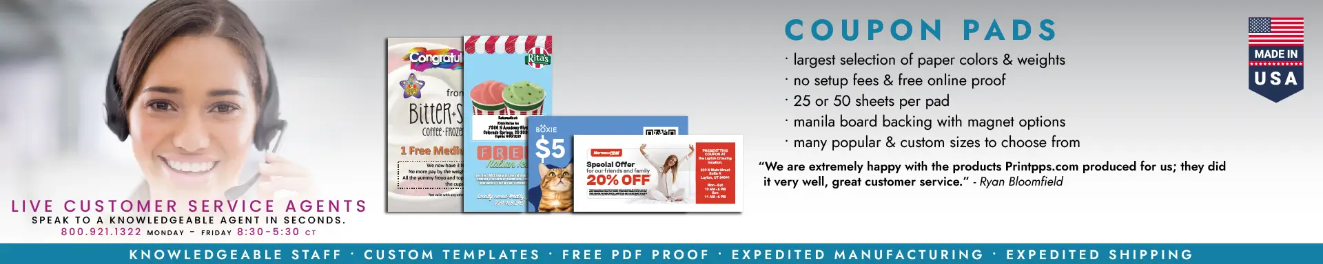 Coupon Pads Printing