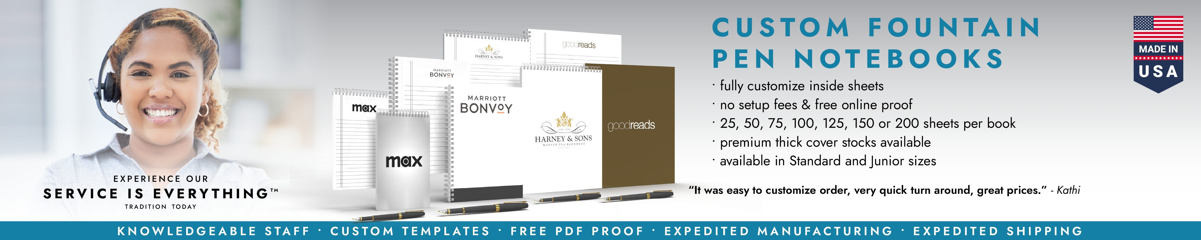 Custom Fountain Pen Notebooks