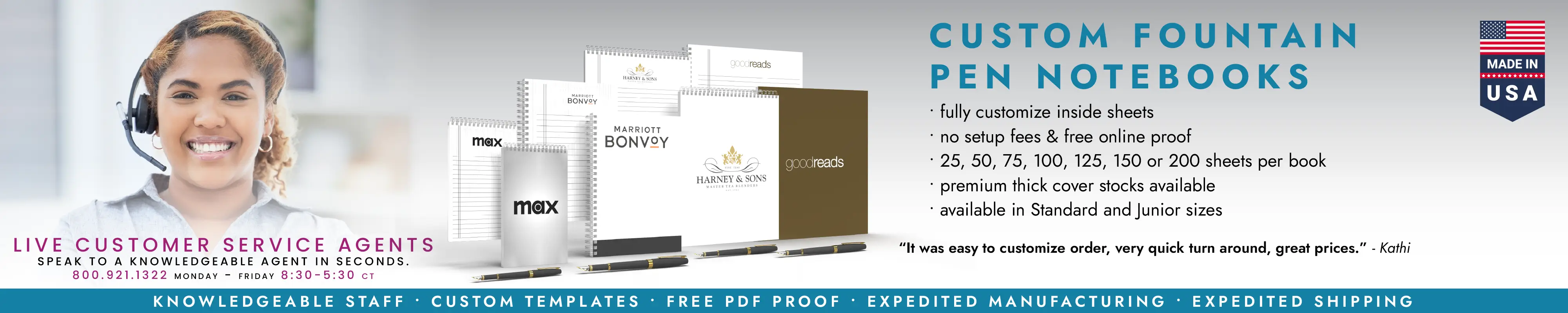 Custom Fountain Pen Notebooks