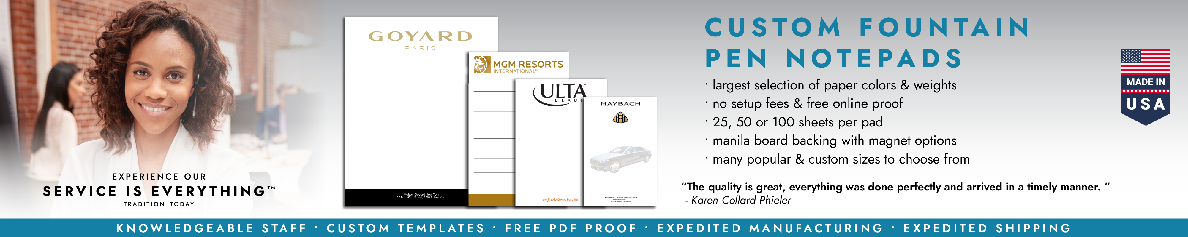 Custom Fountain Pen Notepads