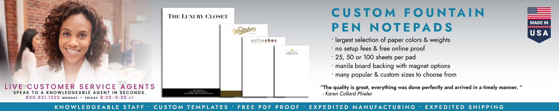 Custom Fountain Pen Notepads