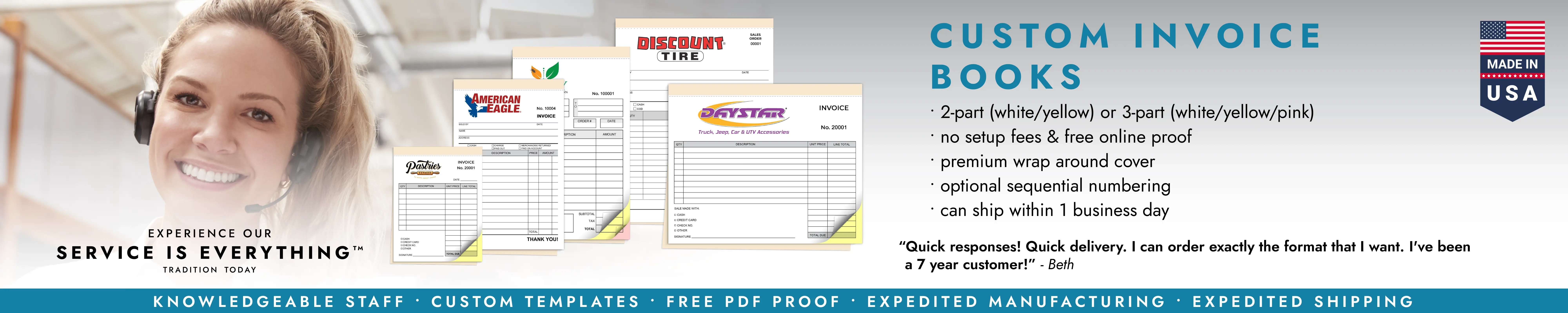Custom Invoice Books