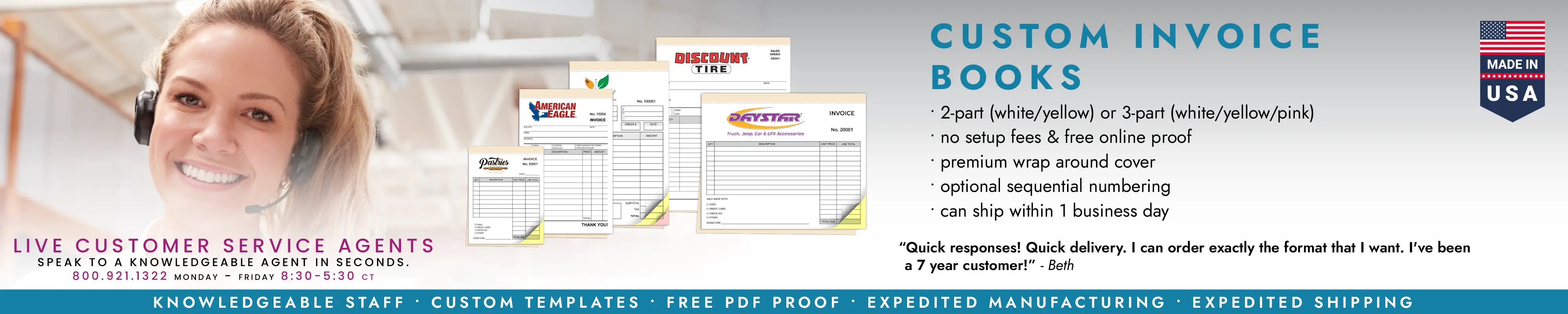 Custom Invoice Books