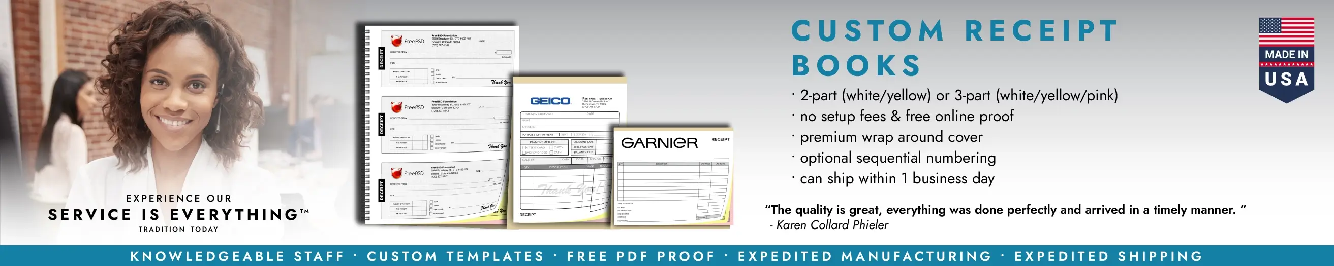 Custom Receipt Books