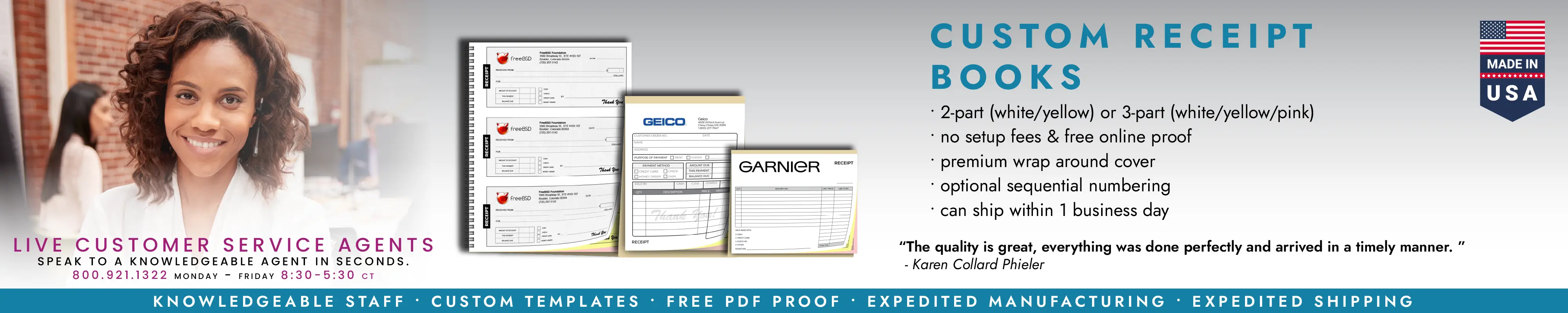 Custom Receipt Books