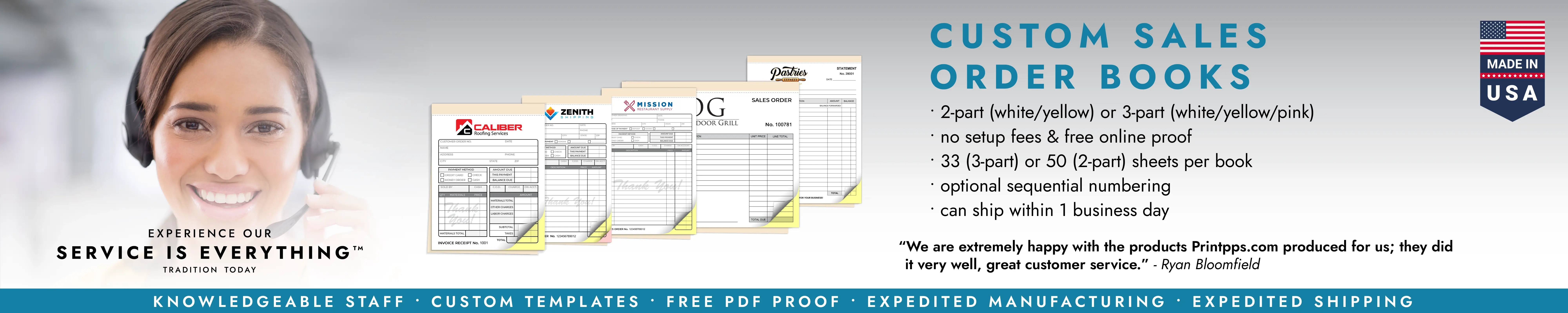 Custom Sales Order Books