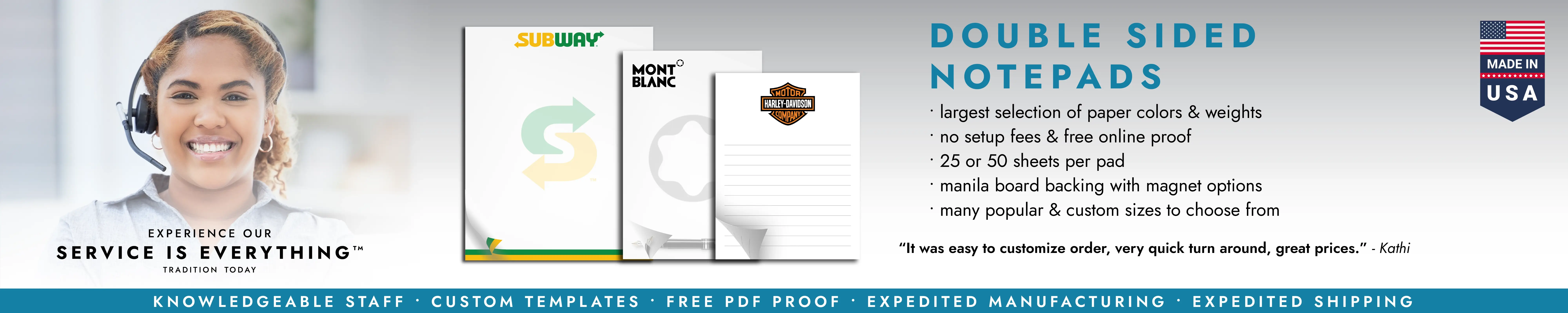 Double Sided Notepads