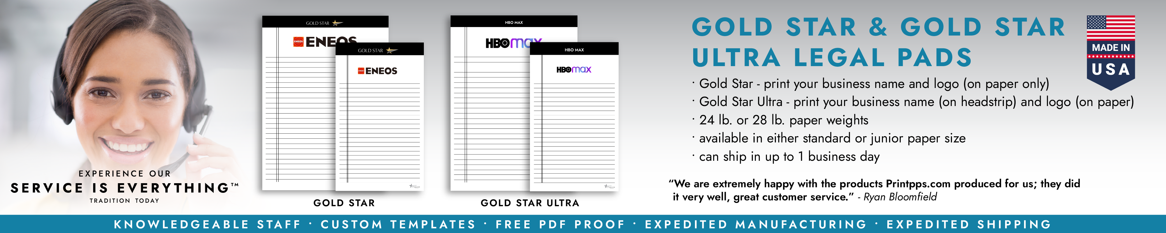 Gold Star Legal Pads