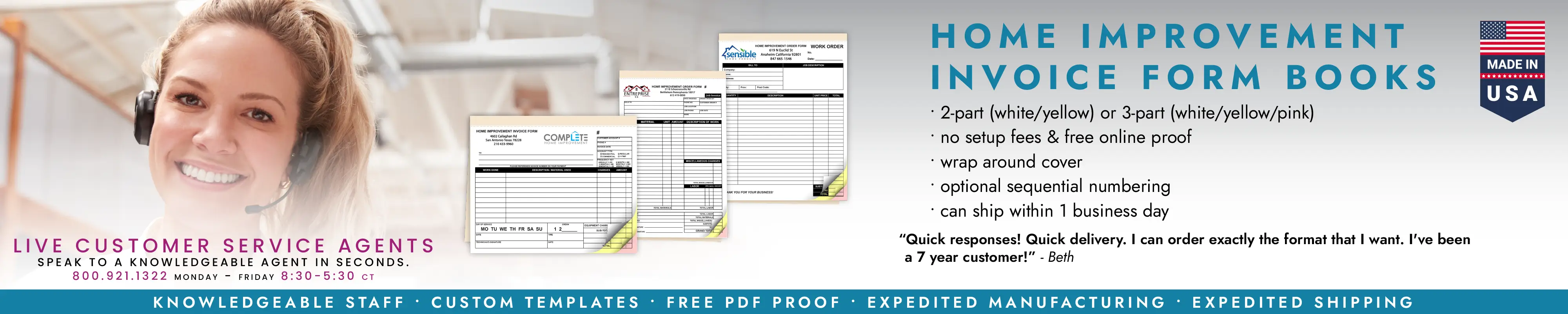 Home Improvement Invoice Form Books
