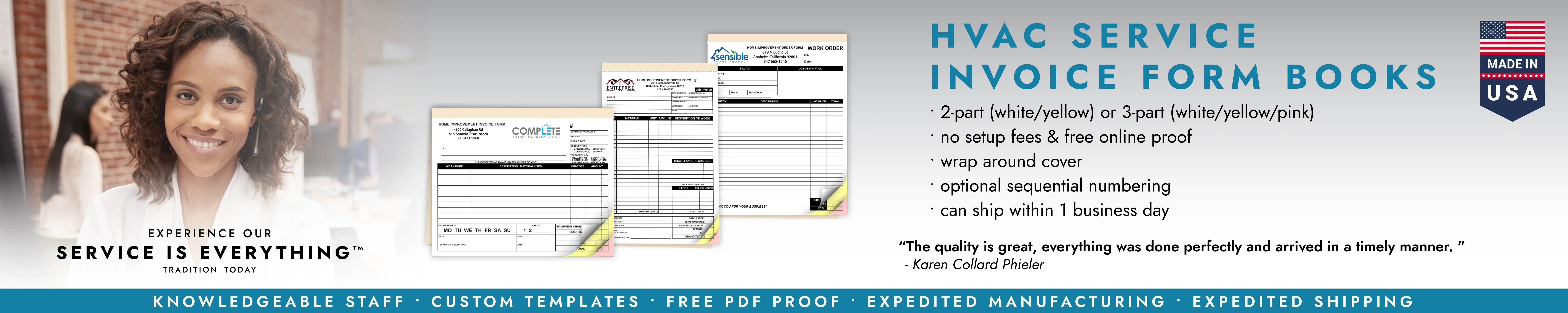 HVAC Service Invoice Form Books