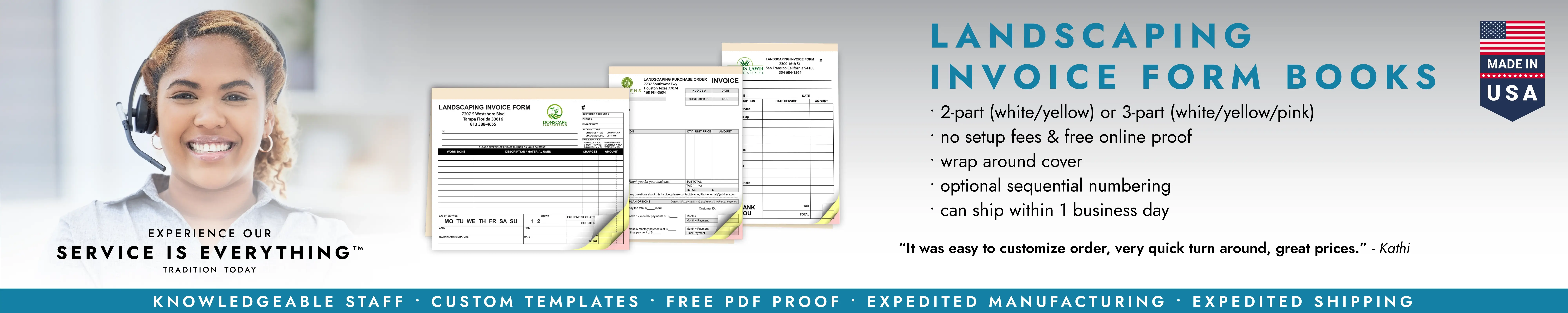 Landscaping Invoice Form Books