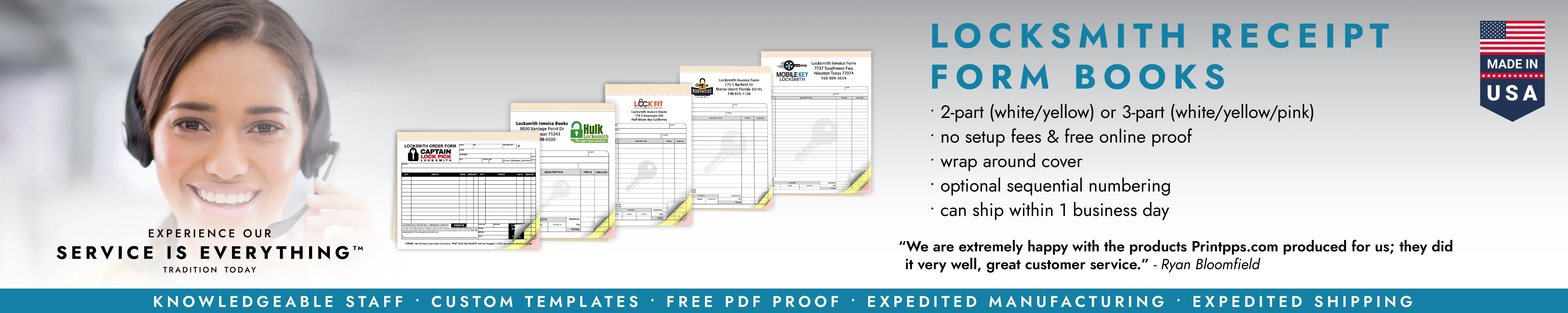 Locksmith Receipt Form Books