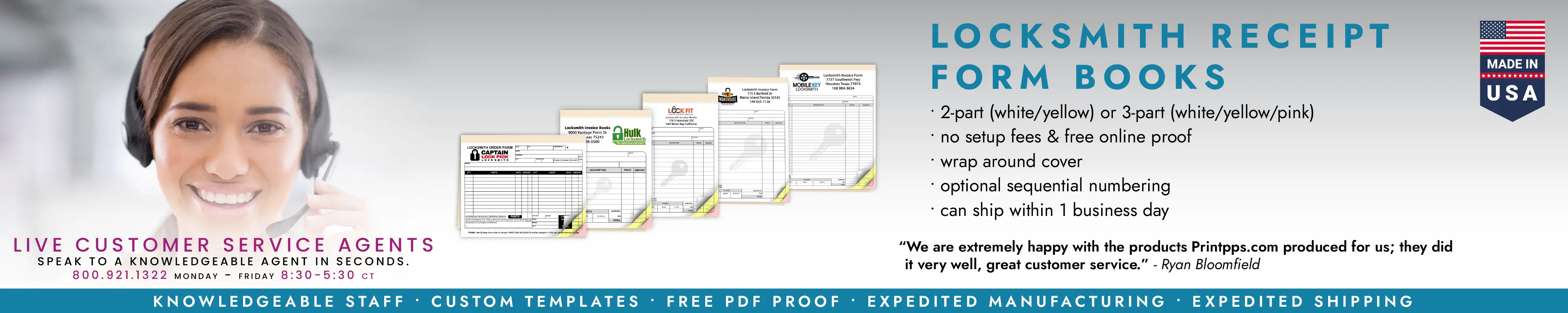 Locksmith Receipt Form Books