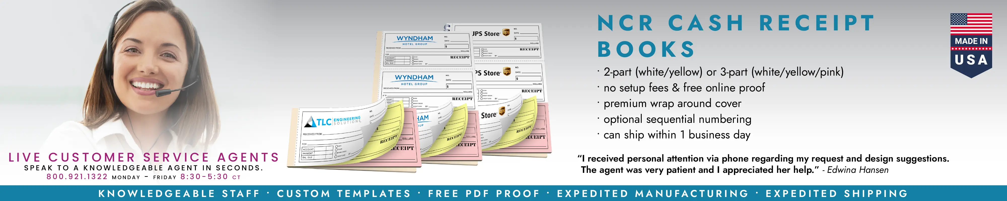 NCR Cash Receipt Books