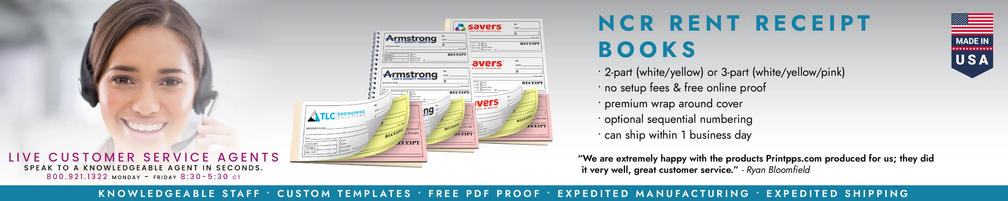 NCR Rent Receipt Books