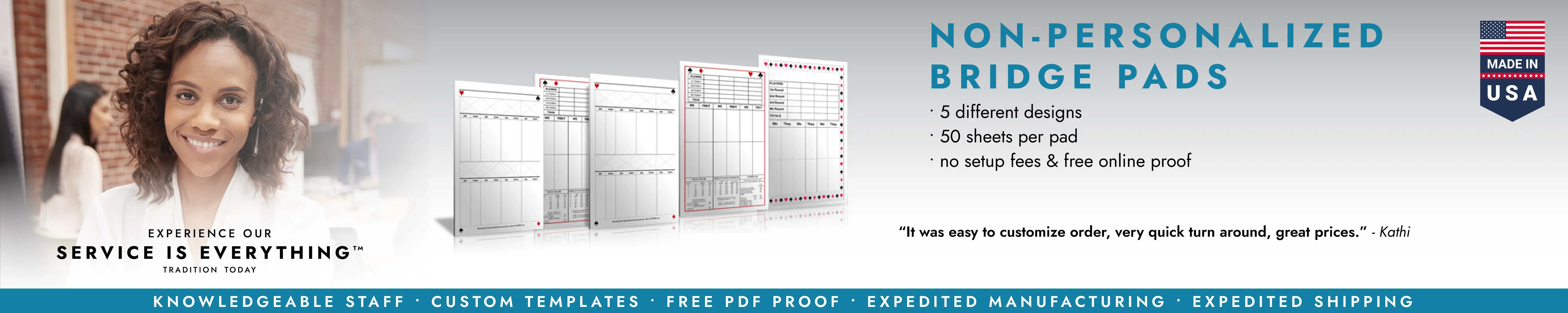 Non-personalized Bridge Pads