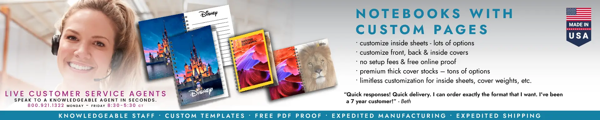 Notebooks with Custom Pages