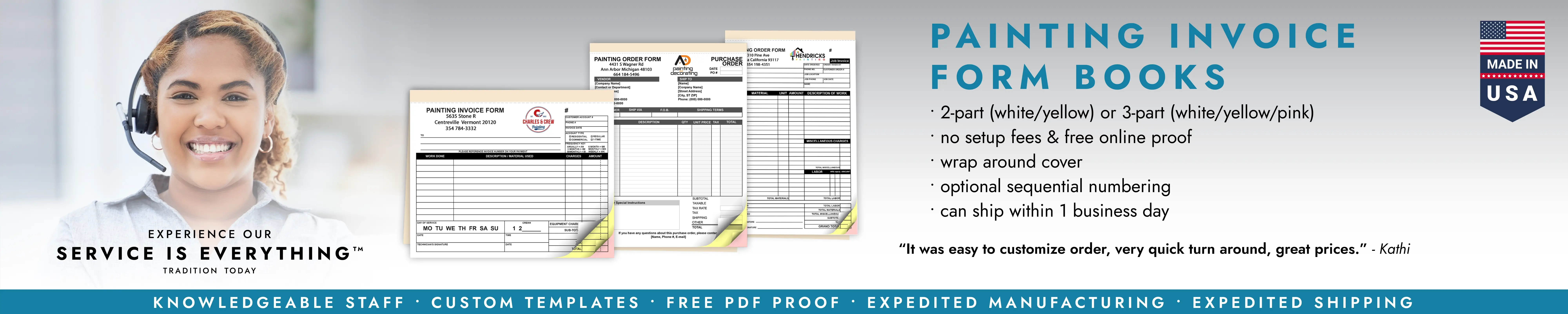 Painting Invoice Form Books