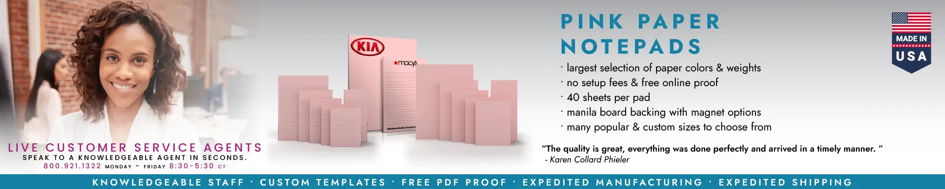 Pink Paper Notepads