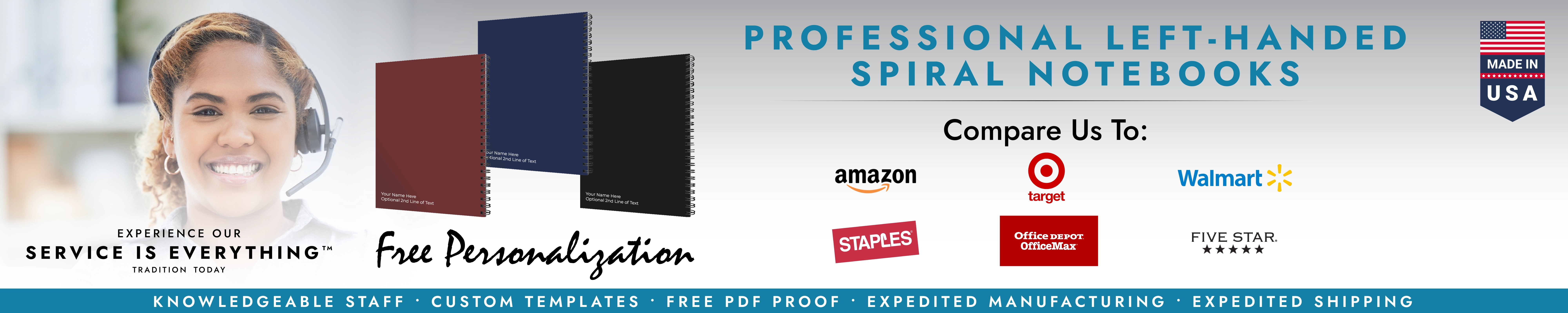 Professional Left Handed Notebooks