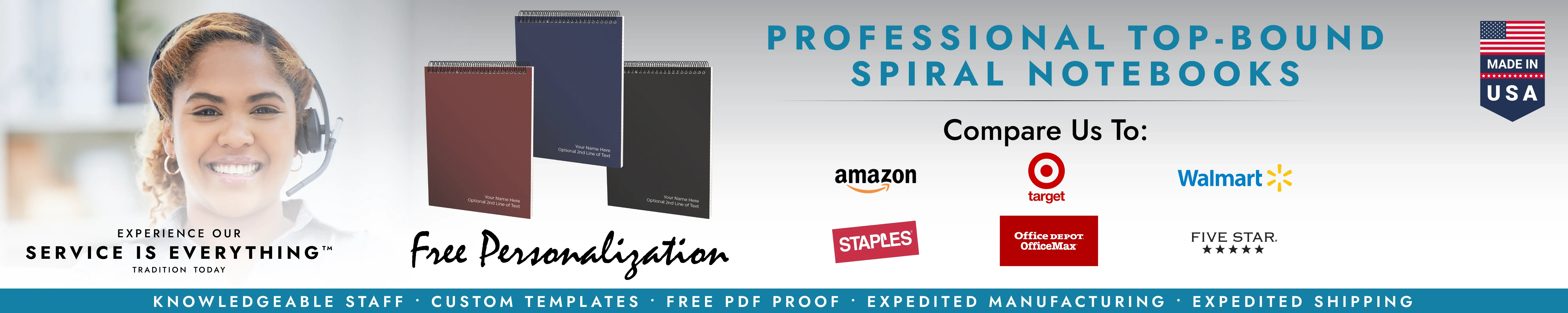 Professional Top Bound Spiral Notebooks
