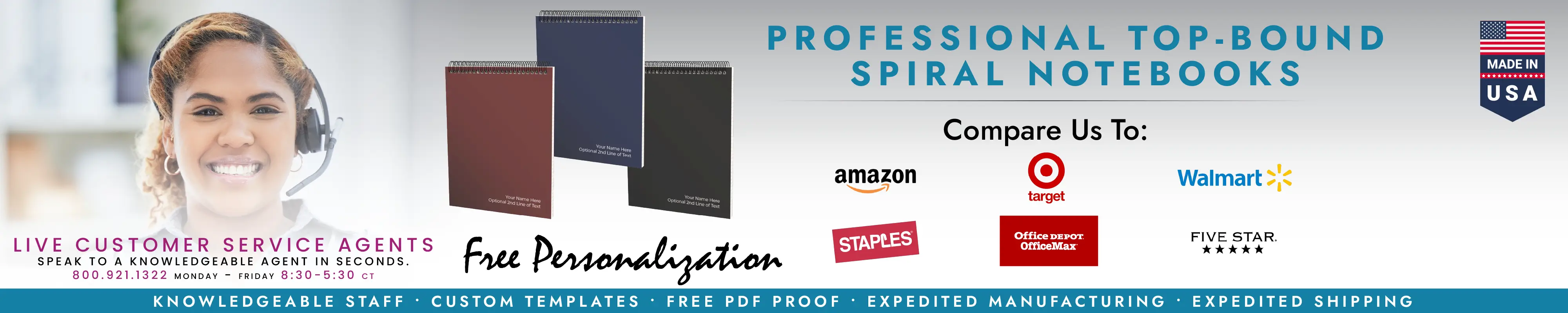 Professional Top Bound Spiral Notebooks