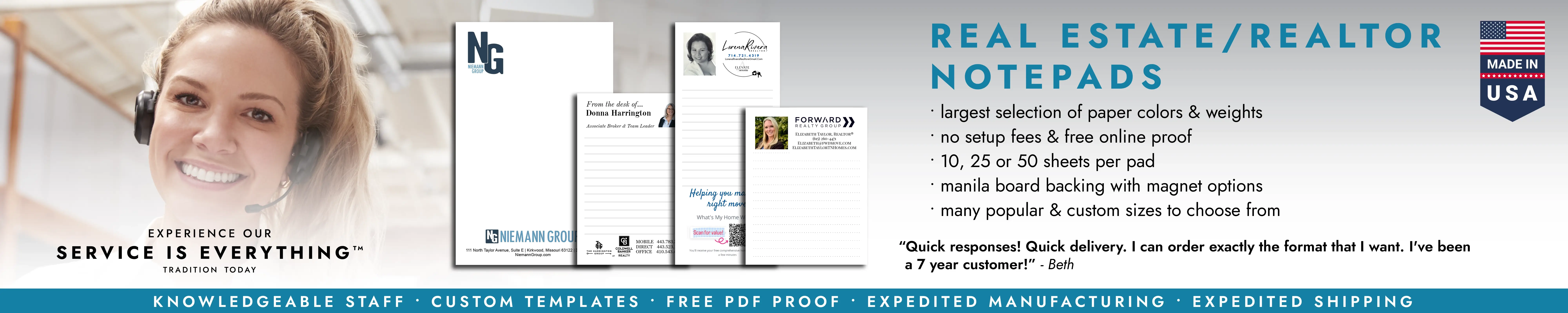 Real Estate/Realtor Notepads