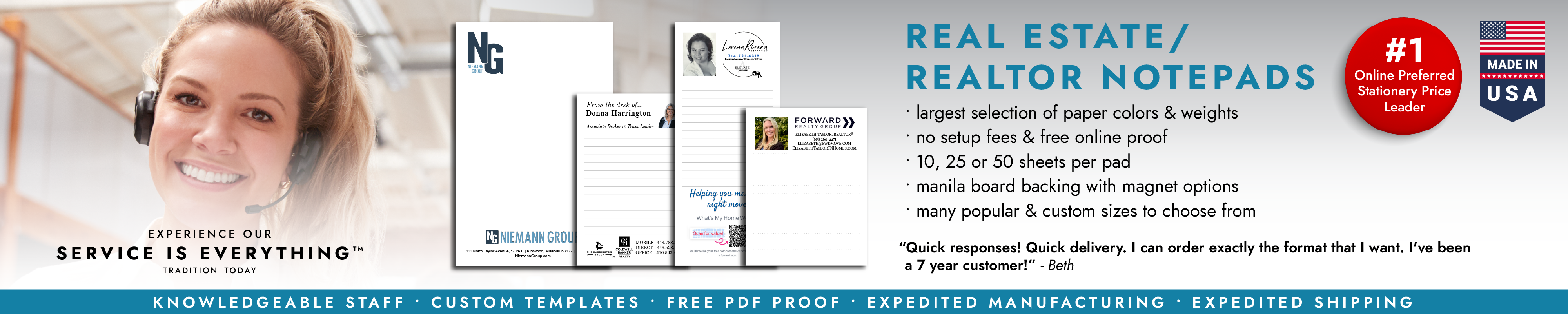 Real Estate/Realtor Notepads