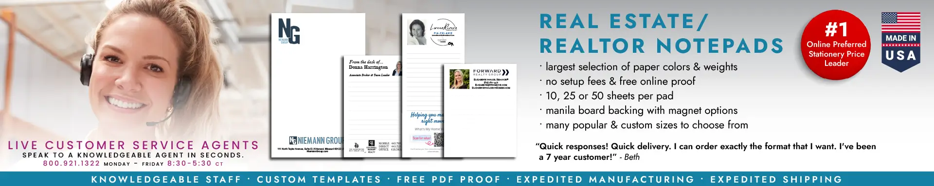 Real Estate/Realtor Notepads