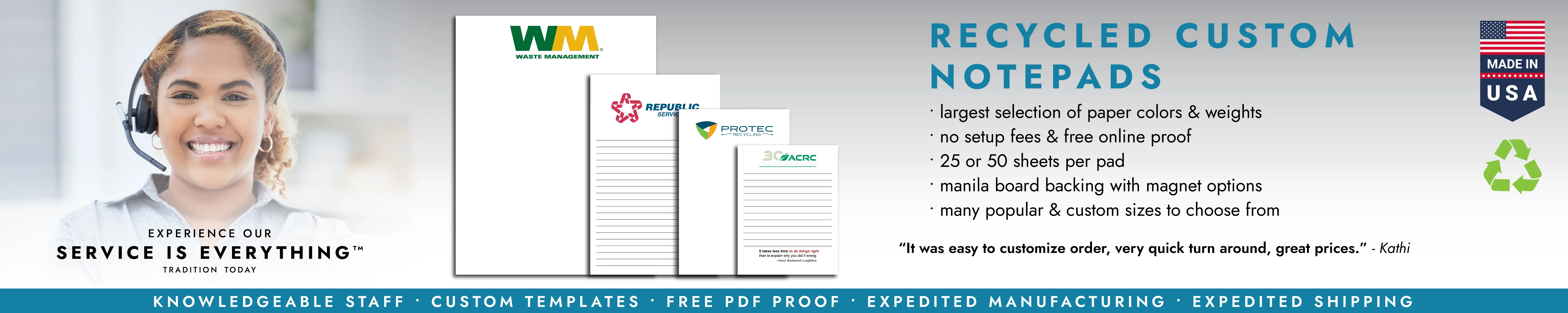 Recycled Custom Notepads