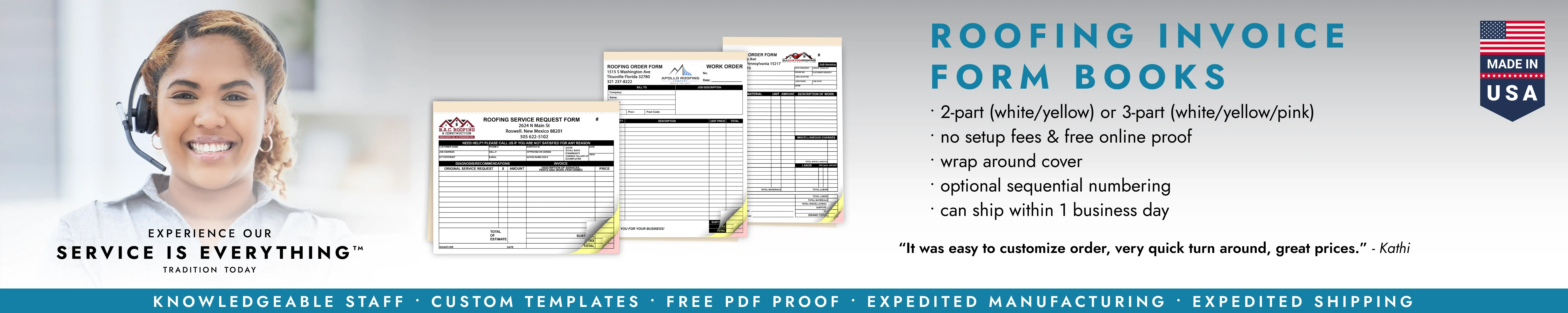 Roofing Invoice Form Books
