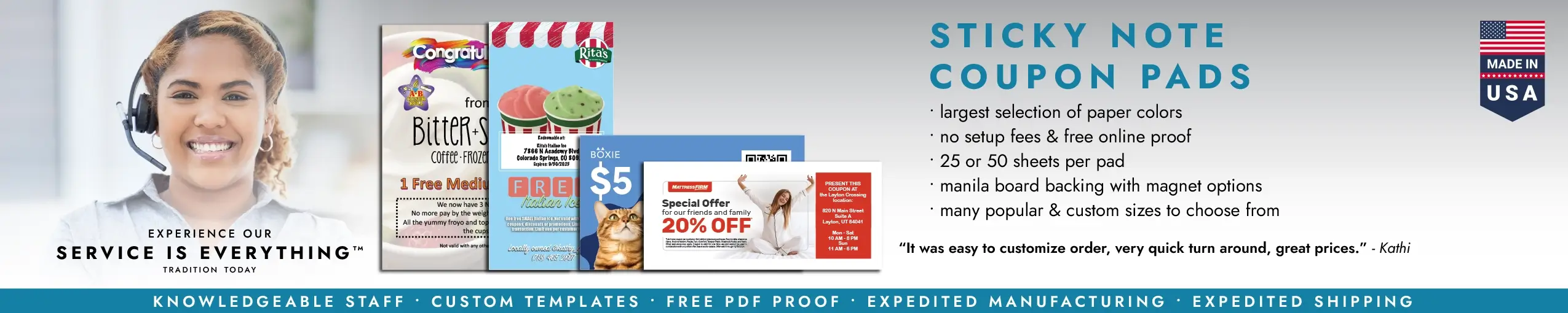 Sticky Note Coupon Pads