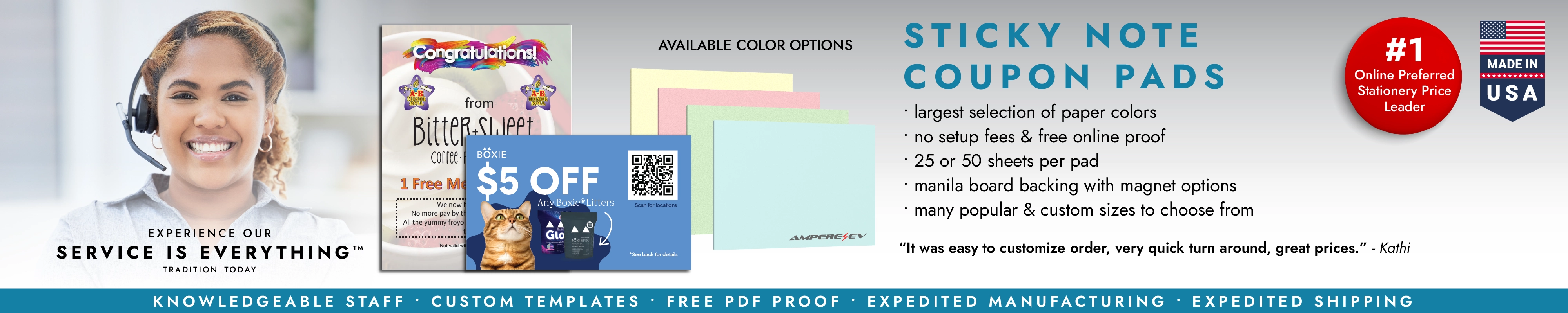 Sticky Note Coupon Pads