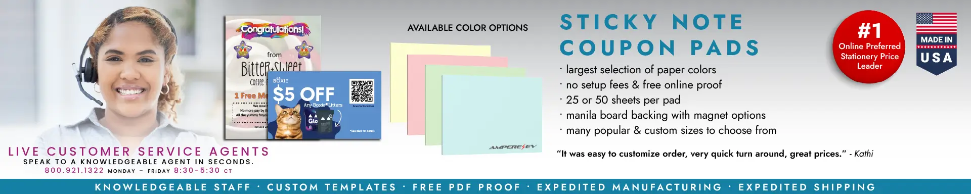 Sticky Note Coupon Pads