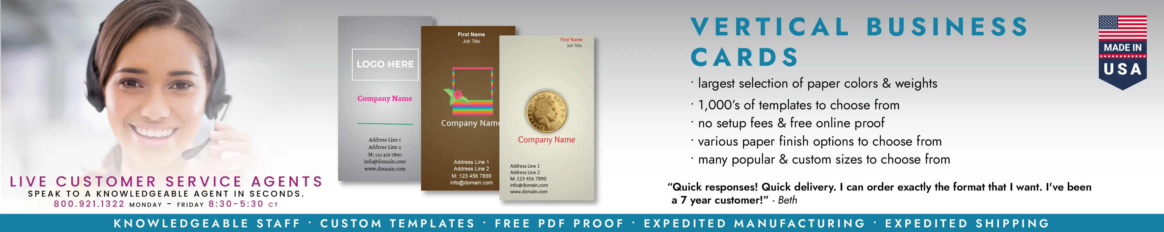 Vertical Business Cards