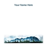 Watercolor MountainsNon-Lined Design
