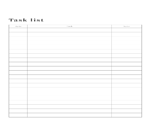 Task List 
