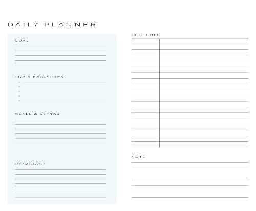 Divided Daily Planner