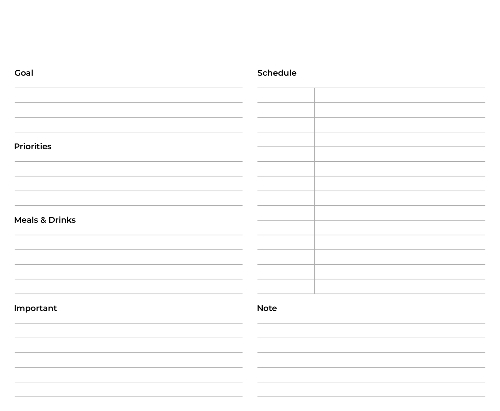 Divided Daily Planner