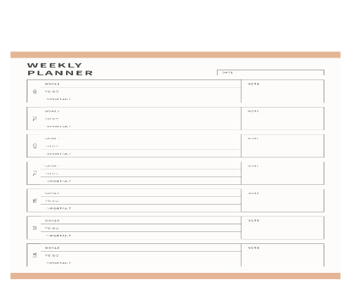 Detailed Weekly Planner