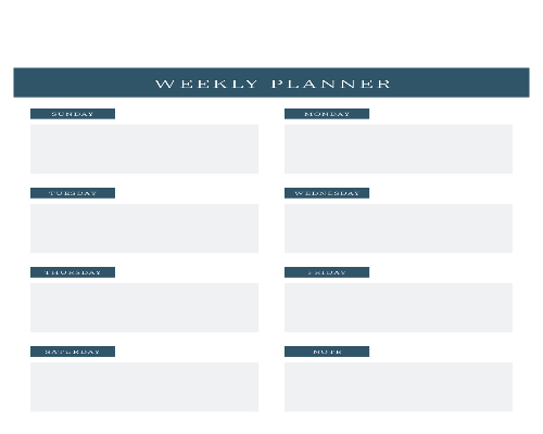 Executive Weekly Planner