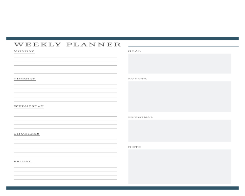Modern Weekly Planner